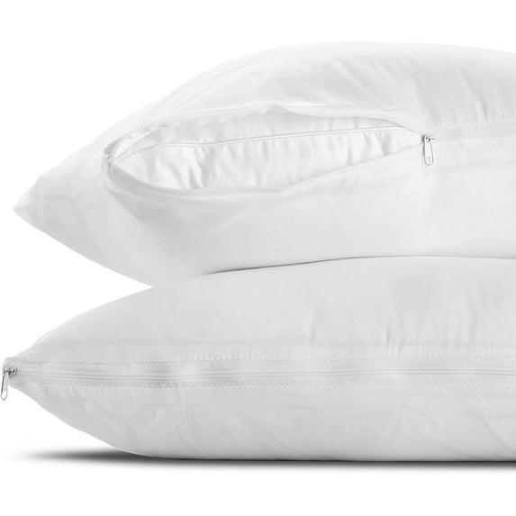 Poly-Cotton Zippered Pillow Cover  - Protects from Dirt, Dust, and Debris -200 Thread Count
