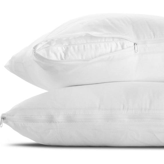 Poly-Cotton Zippered Pillow Cover  - Protects from Dirt, Dust, and Debris -200 Thread Count