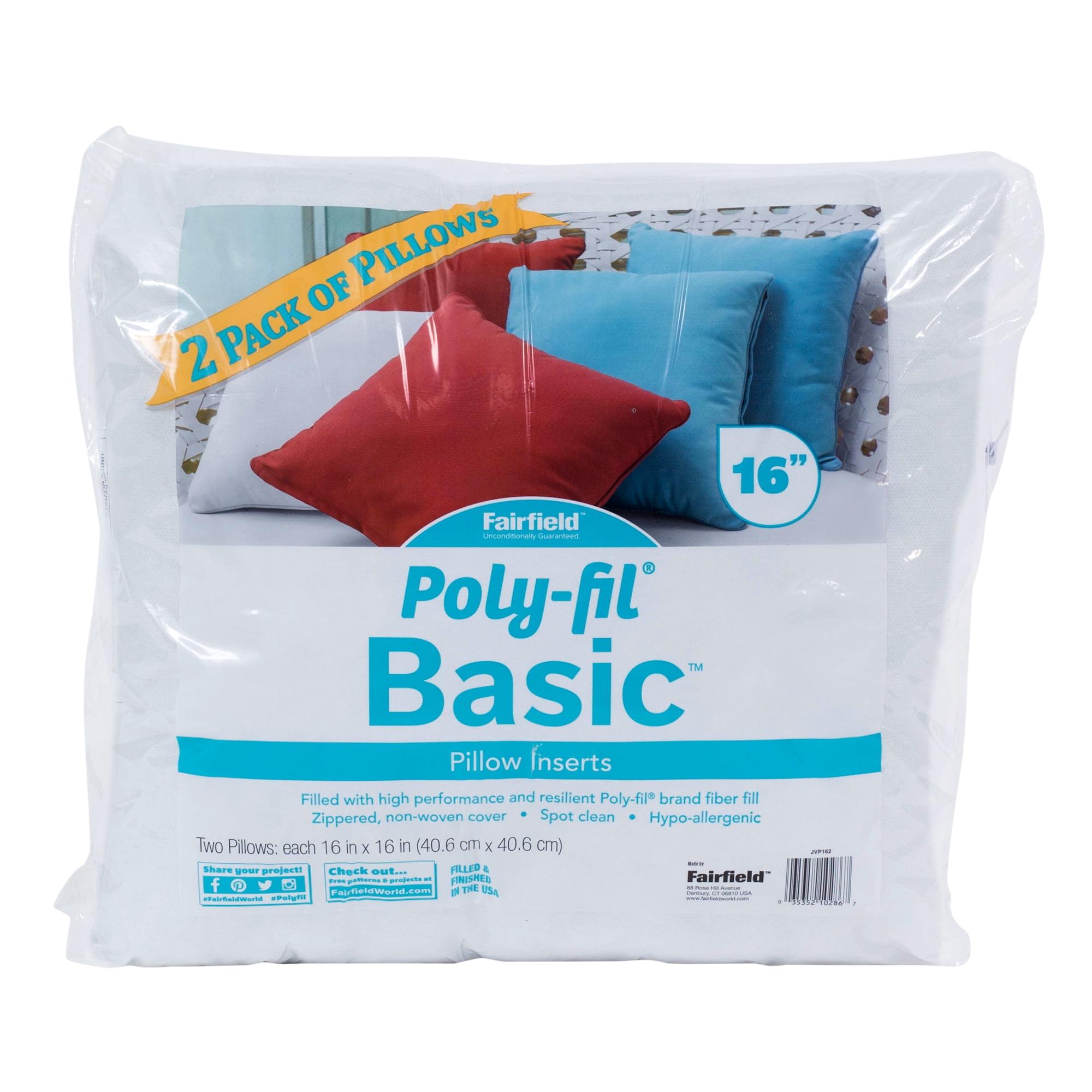 Poly-Fil Basic 16" x 16" Pillow Inserts Pack of 2