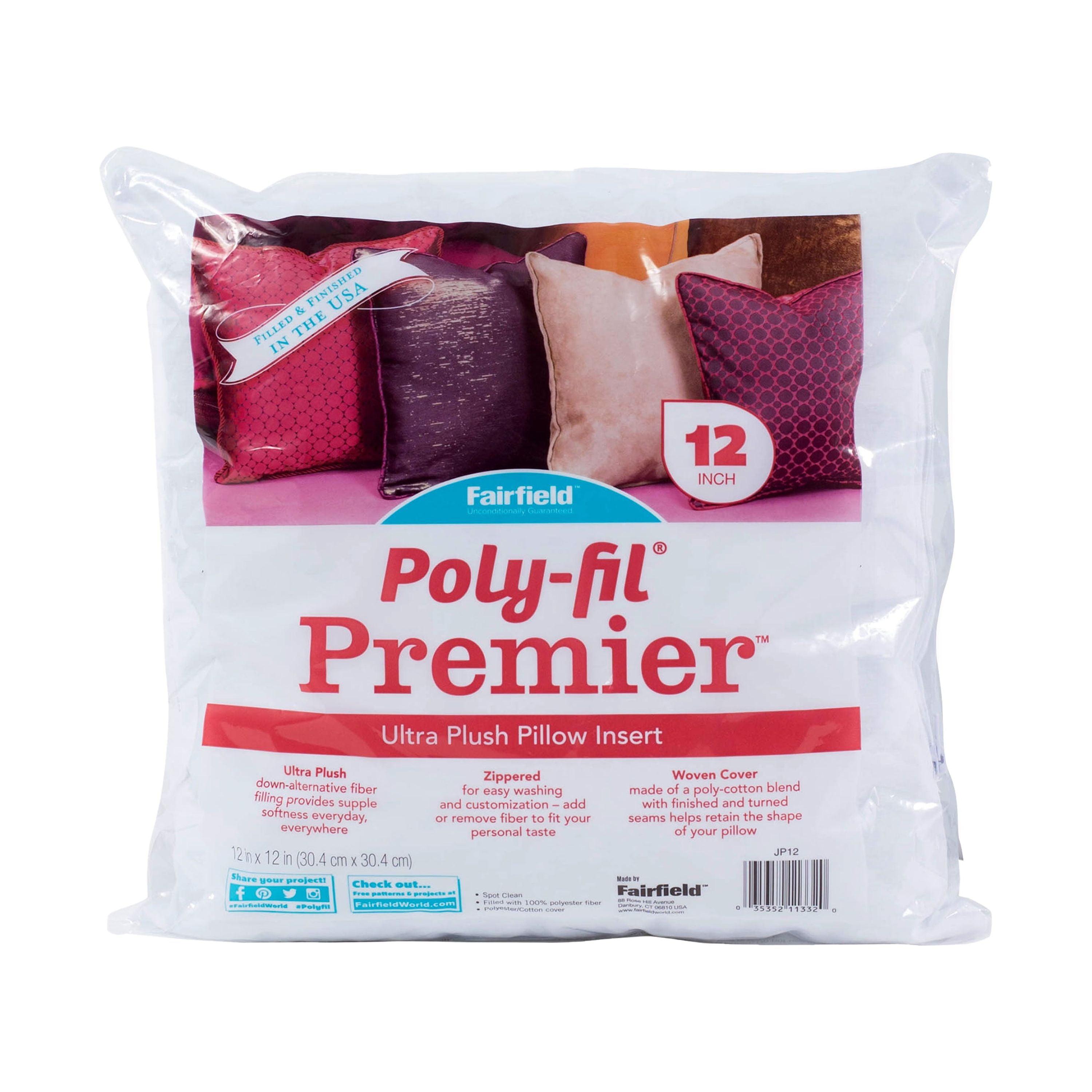 Poly-Fil Premier 12" x 12" Ultra Plush Pillow Insert