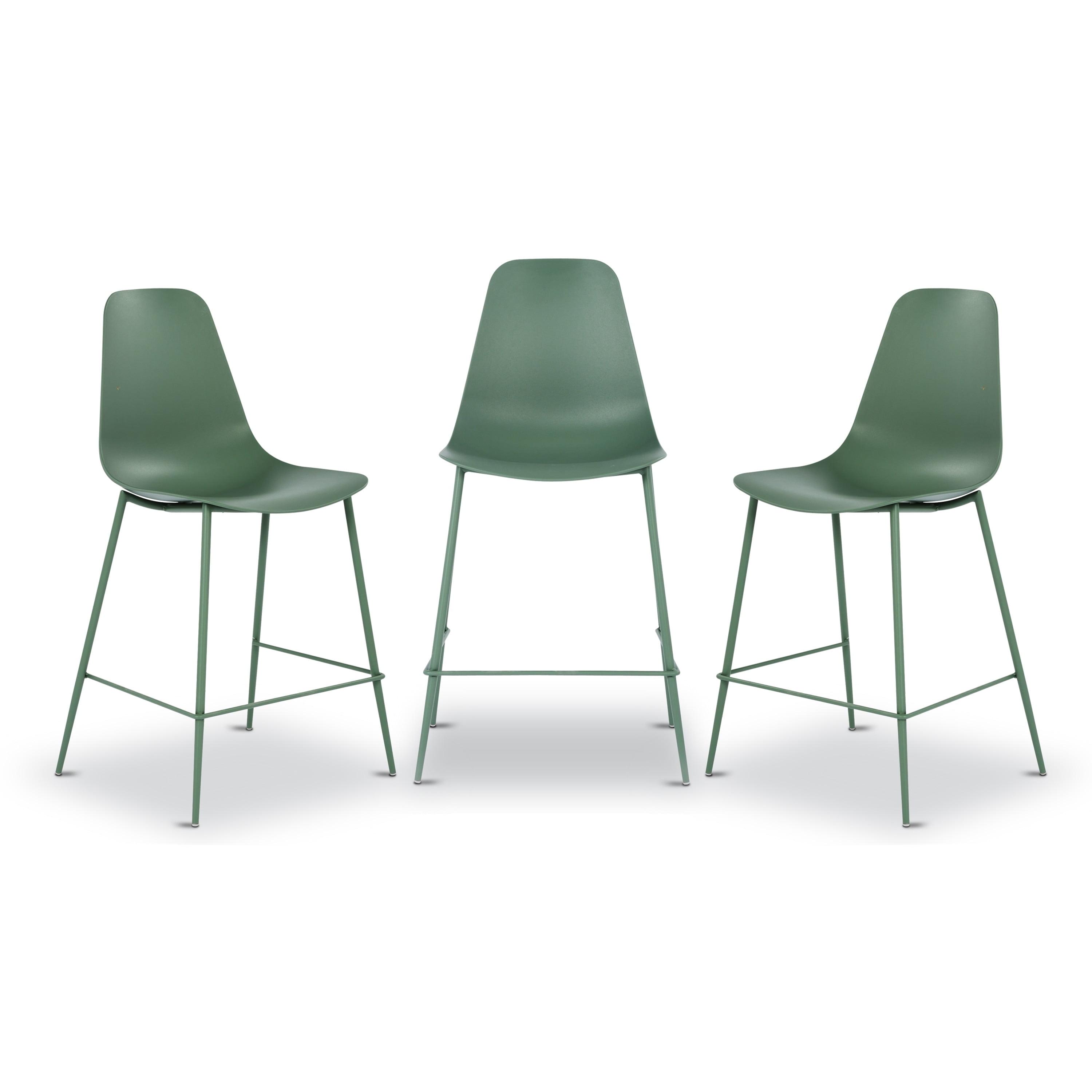 Poly and Bark Poly & Bark Isla Counter Stool (Set of 3) - 25" Seat Height Pistachio Green