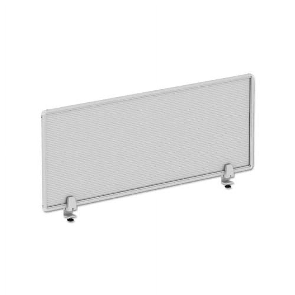 Silver and Clear Polycarbonate Privacy Panel with Metal Frame