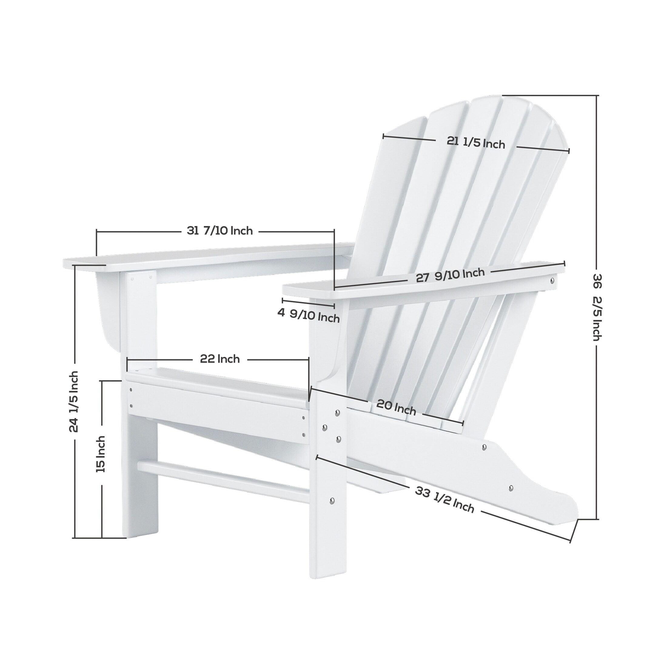 Weathered Wood Outdoor Adirondack Chair with Wide Armrests