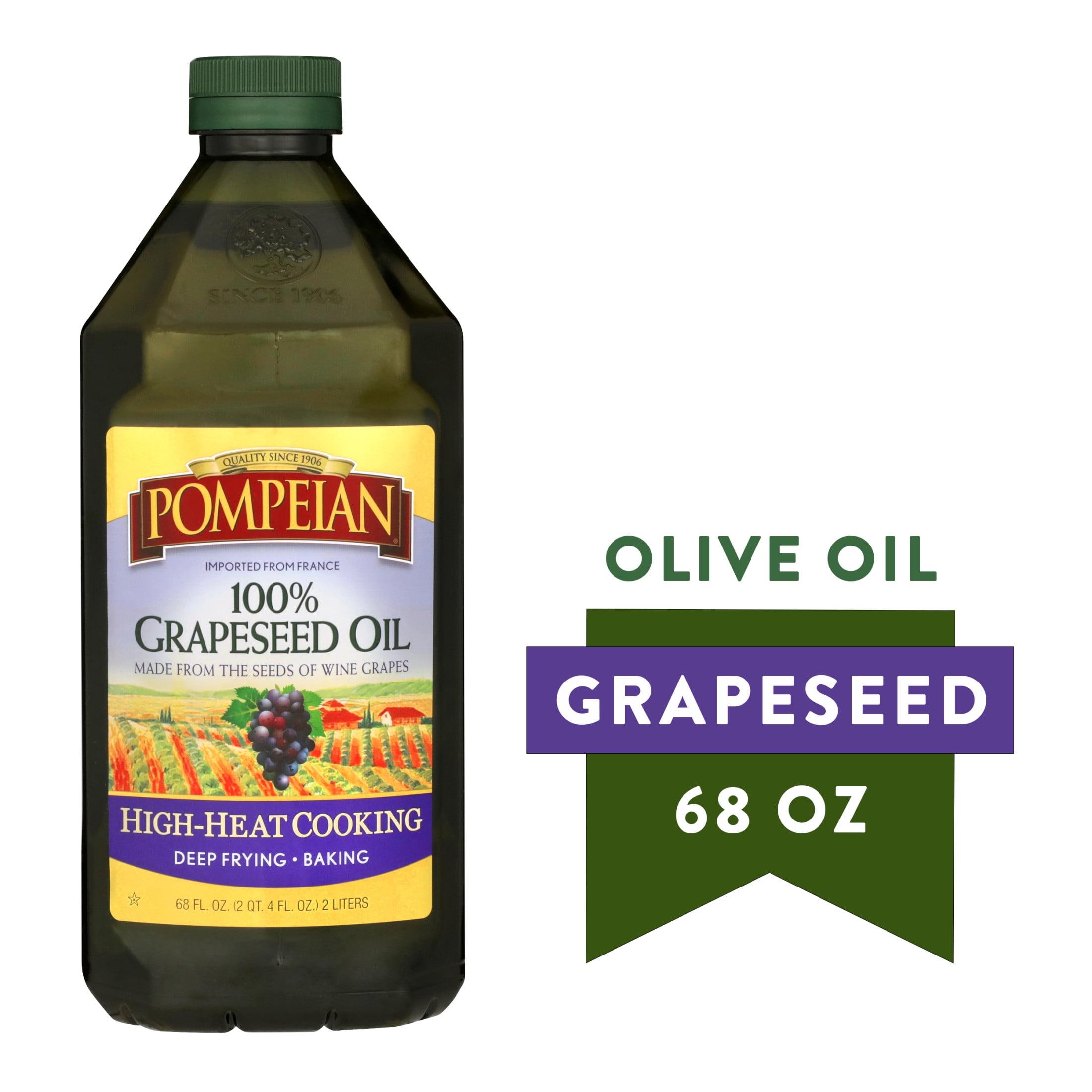 Pompeian 100% Grapeseed Oil for High-Heat Cooking - 68 fl oz