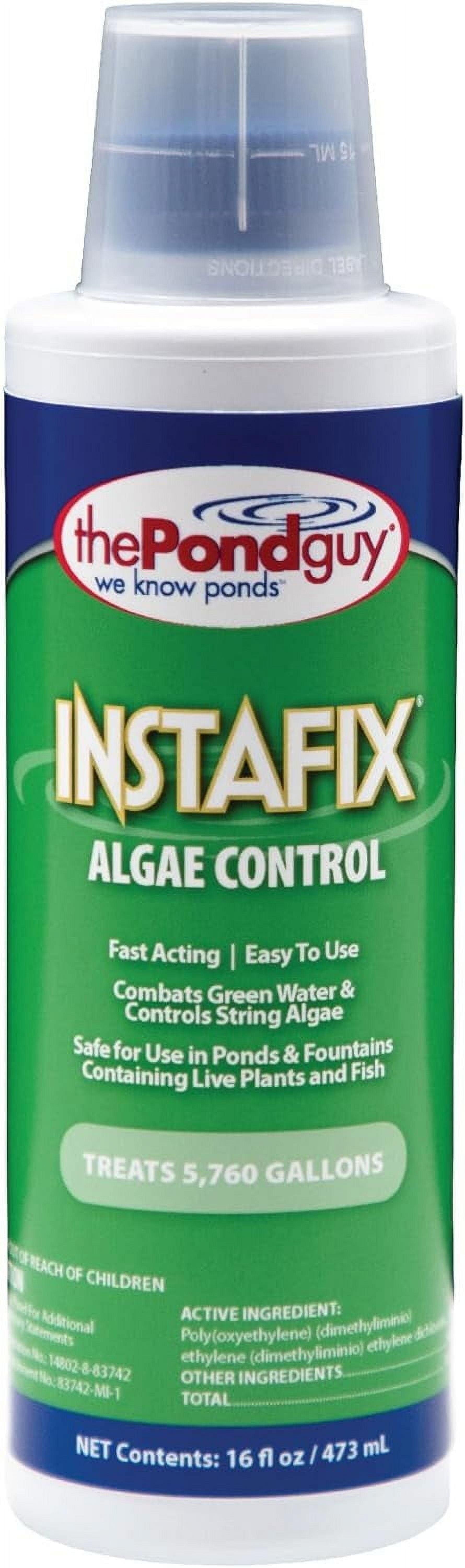 The Pond Guy InstaFix Algae Control, Outdoor Water Garden, Fountain & Birdbath Algae Solution, EPA Registered Liquid Algaecide, Control Green Water & String Algae, Bird, Fish & Pet Safe, 16 OZ