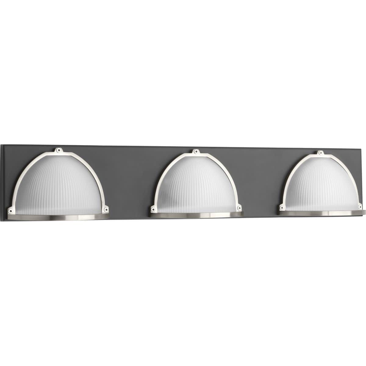 Graphite and Brushed Nickel 3-Light LED Vanity Fixture