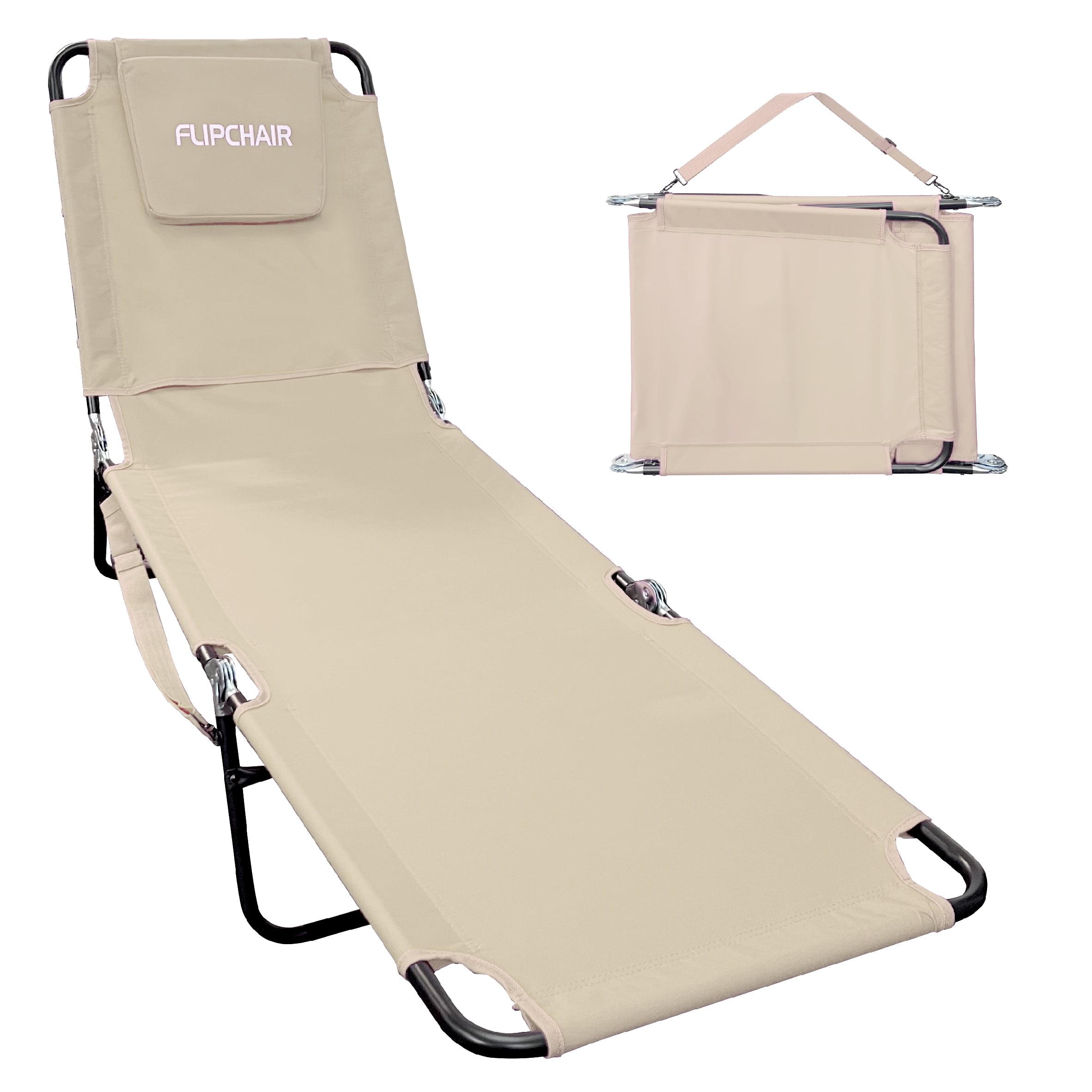 EasyGo Products Adjustable Pool Chair Outdoor Chaise Lounges Set of Black