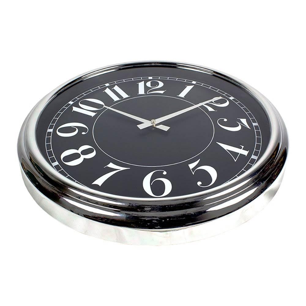 Poolmaster 16 Inch Indoor Outdoor Mod Patio Garden Wall Decorative Clock, Black