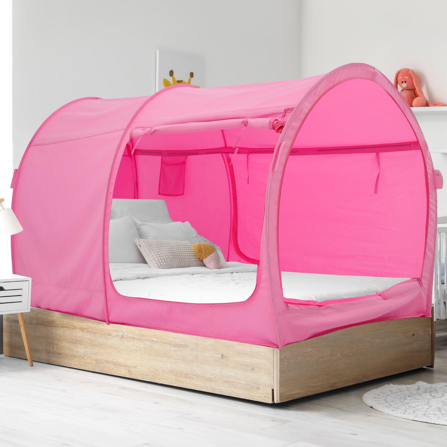 Alvantor Bed Canopy Bed Tents Dream Tents Privacy Space Twin Size Breathable Pink Cottage