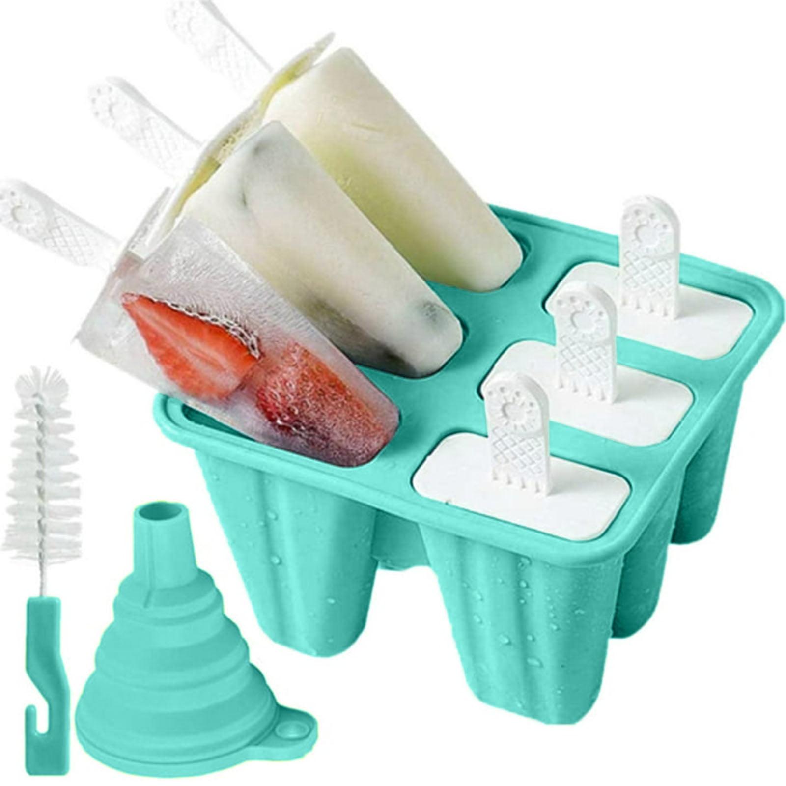 JUNYUI 6 Pieces Silicone Ice Reusable Easy Release Ice Make Ice Cube Mold Mint Green One Size