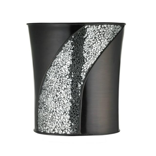 Popular Bath Orb/Brown Sinatra Bath Decor Accessories, Premium, Durable, Acrylic Resin, Eco-Friendly Waste Basket (10"H x 8"W x 8"D)