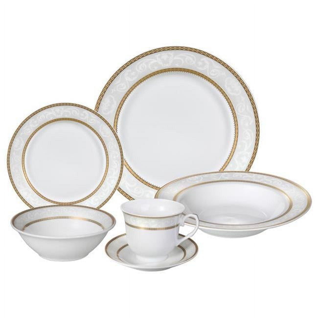 Lorren Home Trends 24 Piece Porcelain China Dinnerware Set - Service for 4