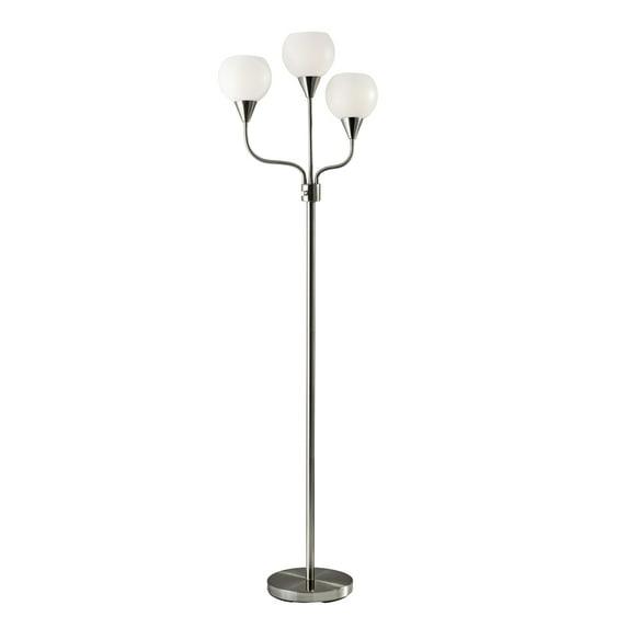 65.5" Phillip 3-Arm Floor Lamp Steel - Adesso: Modern Standing Light, ETL Listed, No Bulb Included