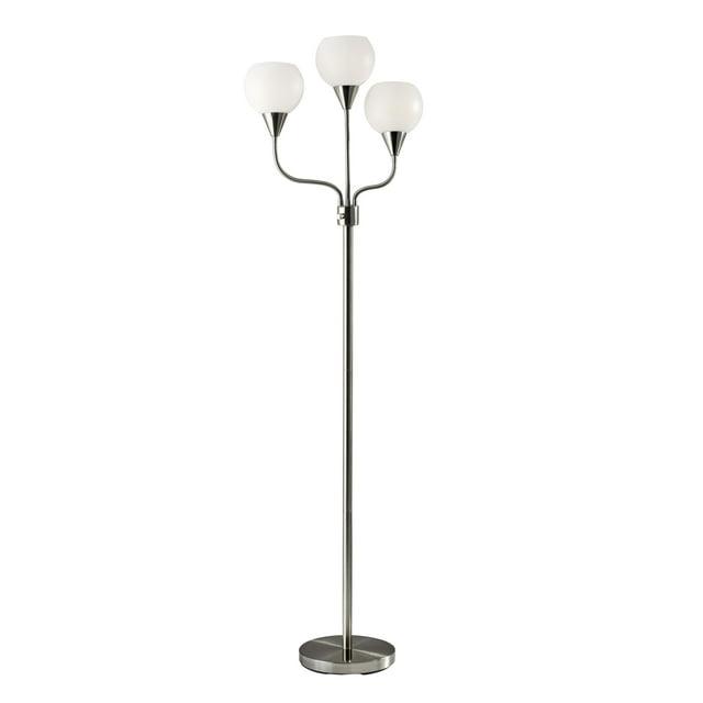 65.5" Phillip 3-Arm Floor Lamp Steel - Adesso: Modern Standing Light, ETL Listed, No Bulb Included