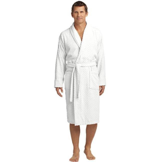 Port Authority Mens Checkered Terry Shawl Collar Robe