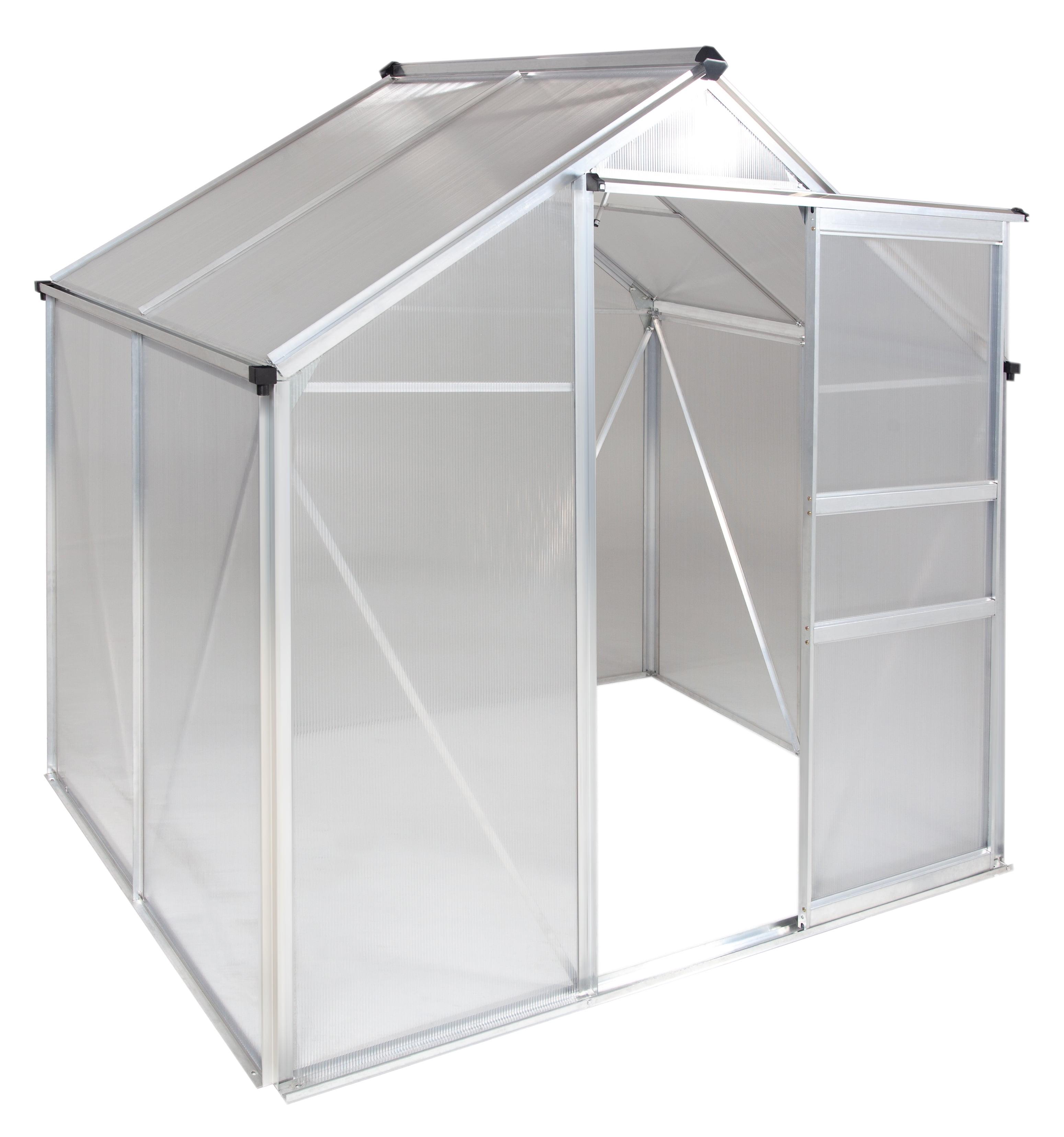 Portable Greenhouses for outdoors | 6 X 8 Greenhouse | Sunroom | Small Green House for plants |Aluminum Patio greenhouse plastic panels |Glass Greenhouse kits |Small greenhouses for outdoors by Ogrow