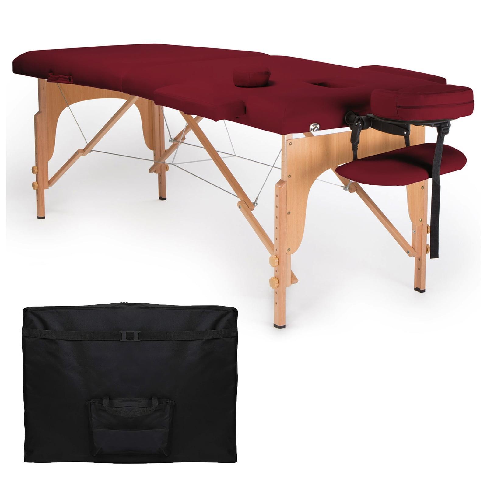 Saloniture Portable Professional Folding Massage Table with Carrying Case