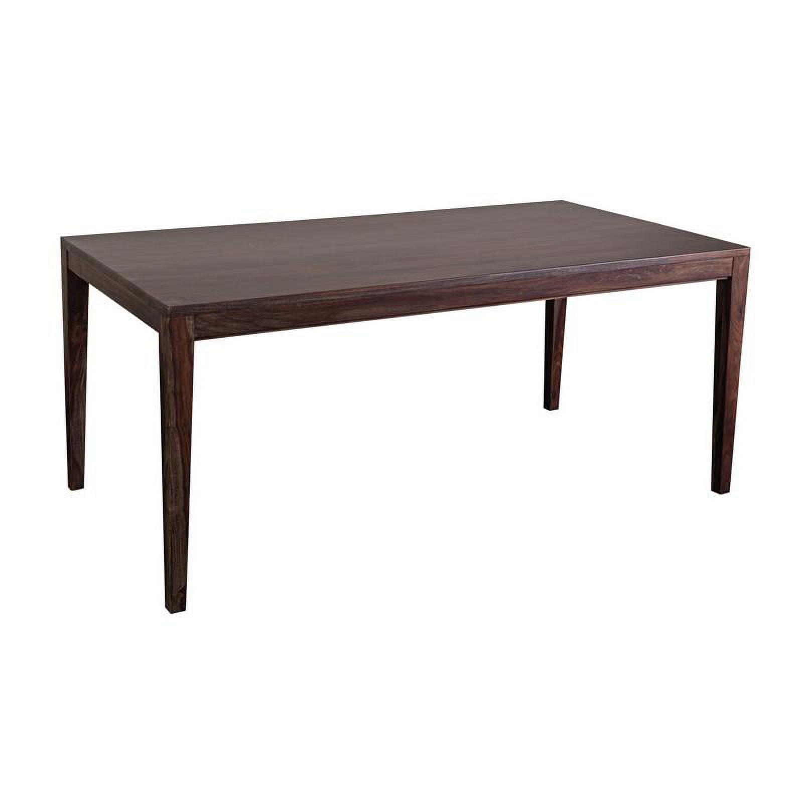 Fall River 70'' Dark Walnut Solid Sheesham Contemporary Dining Table