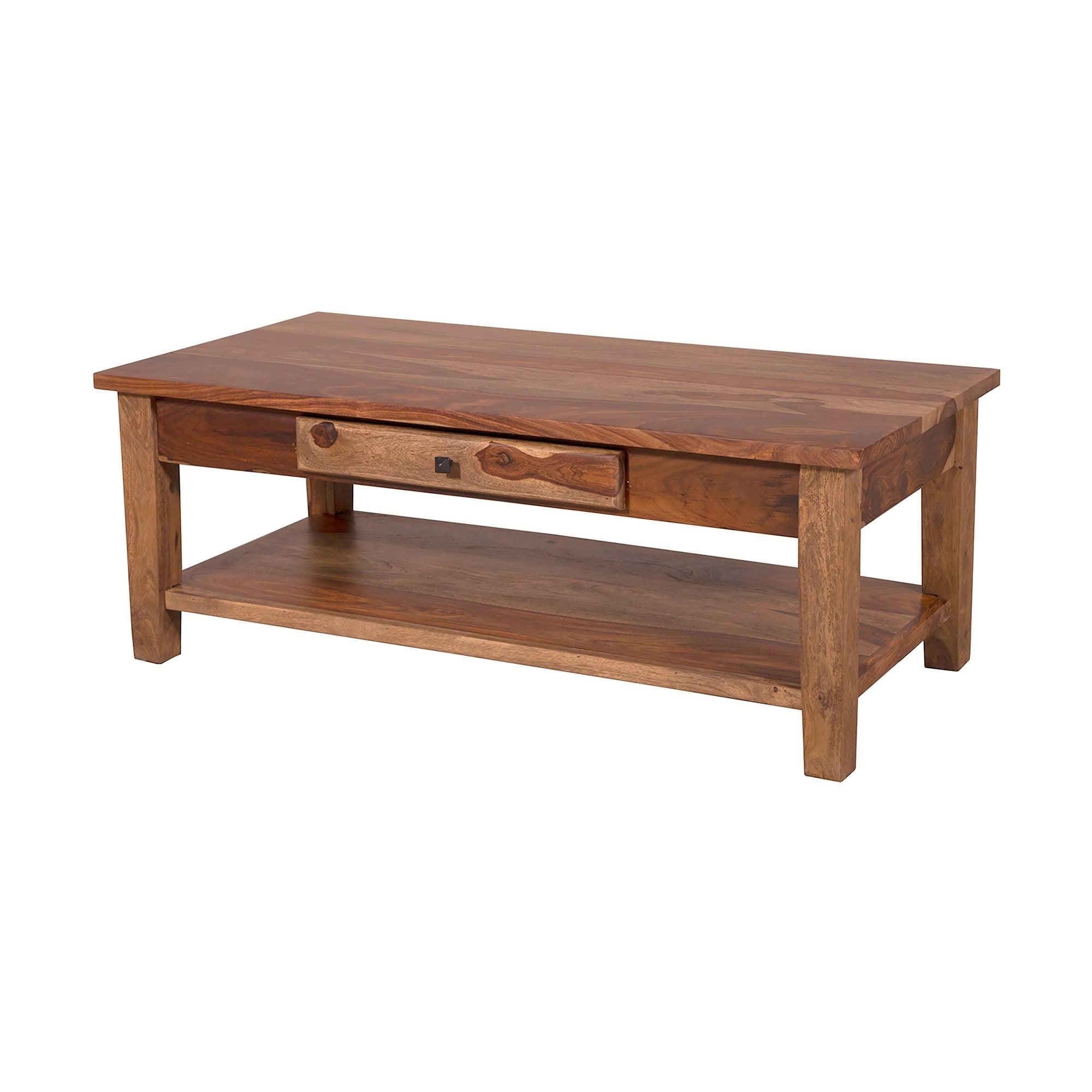 Artisan Rosewood Rectangular Coffee Table with Storage