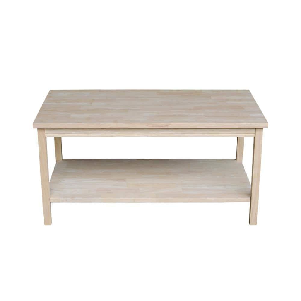 Portman 36" Natural Parawood Rectangular Coffee Table