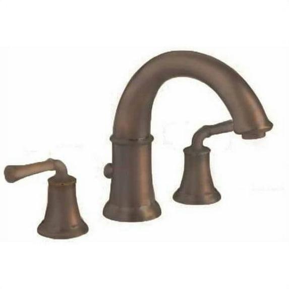 Portsmouth 2-Handle Deck-Mount Roman Tub Faucet Less Personal Shower Lever Handles in Oil Rubbed Bronze