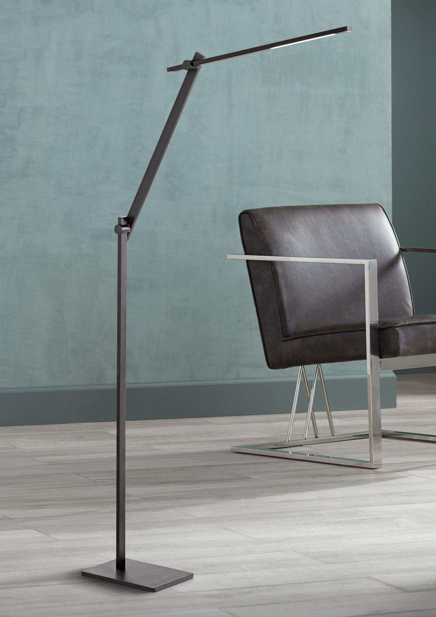 Barrett 53" Anodized Black Adjustable LED Floor Lamp