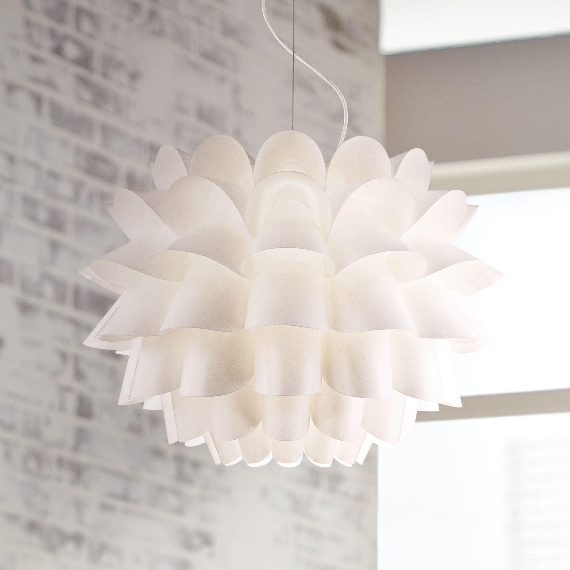 Modern Blooming Flower White Pendant Light