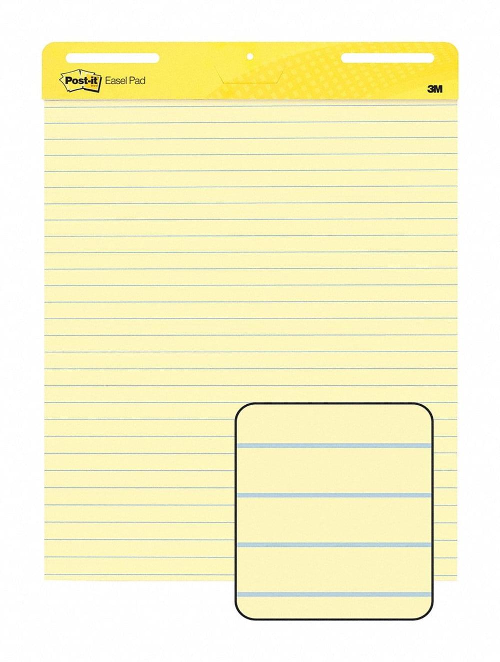 Yellow Ruled Self-Stick Easel Pad, 30 Sheets, Pack of 2