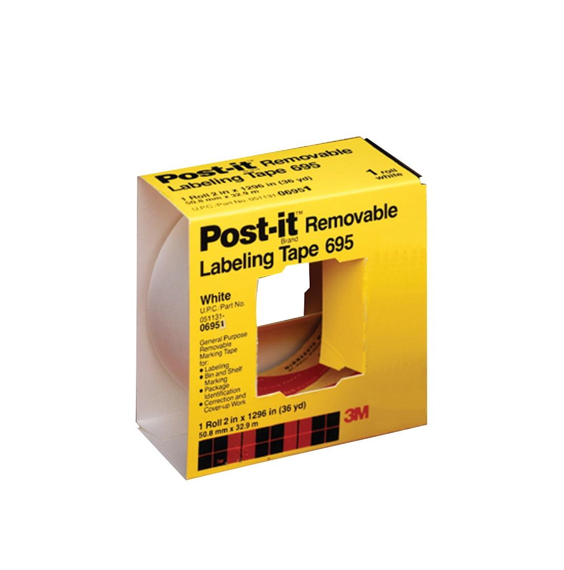 Post-it(R) Labeling Tape 695, 2 in x 36 yds, White [PRICE is per ROLL]