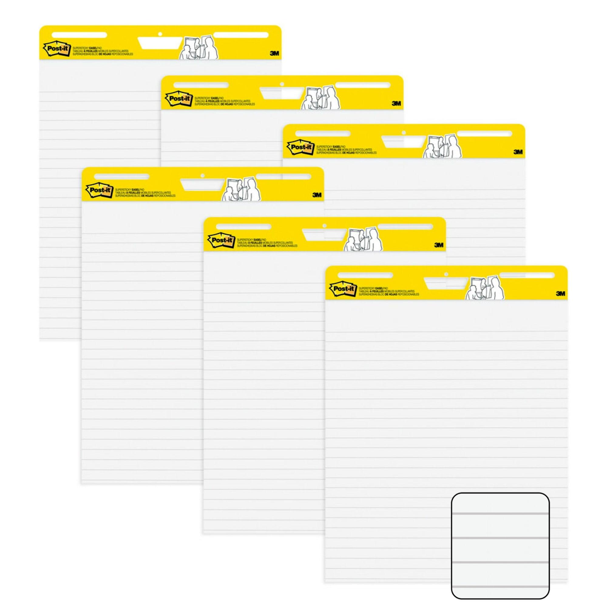 Post-it Super Sticky Wall Easel Pad 25" x 30" Lined 30 Sheets/Pad 6 Pads/Pack (561WL-VAD-6PK)