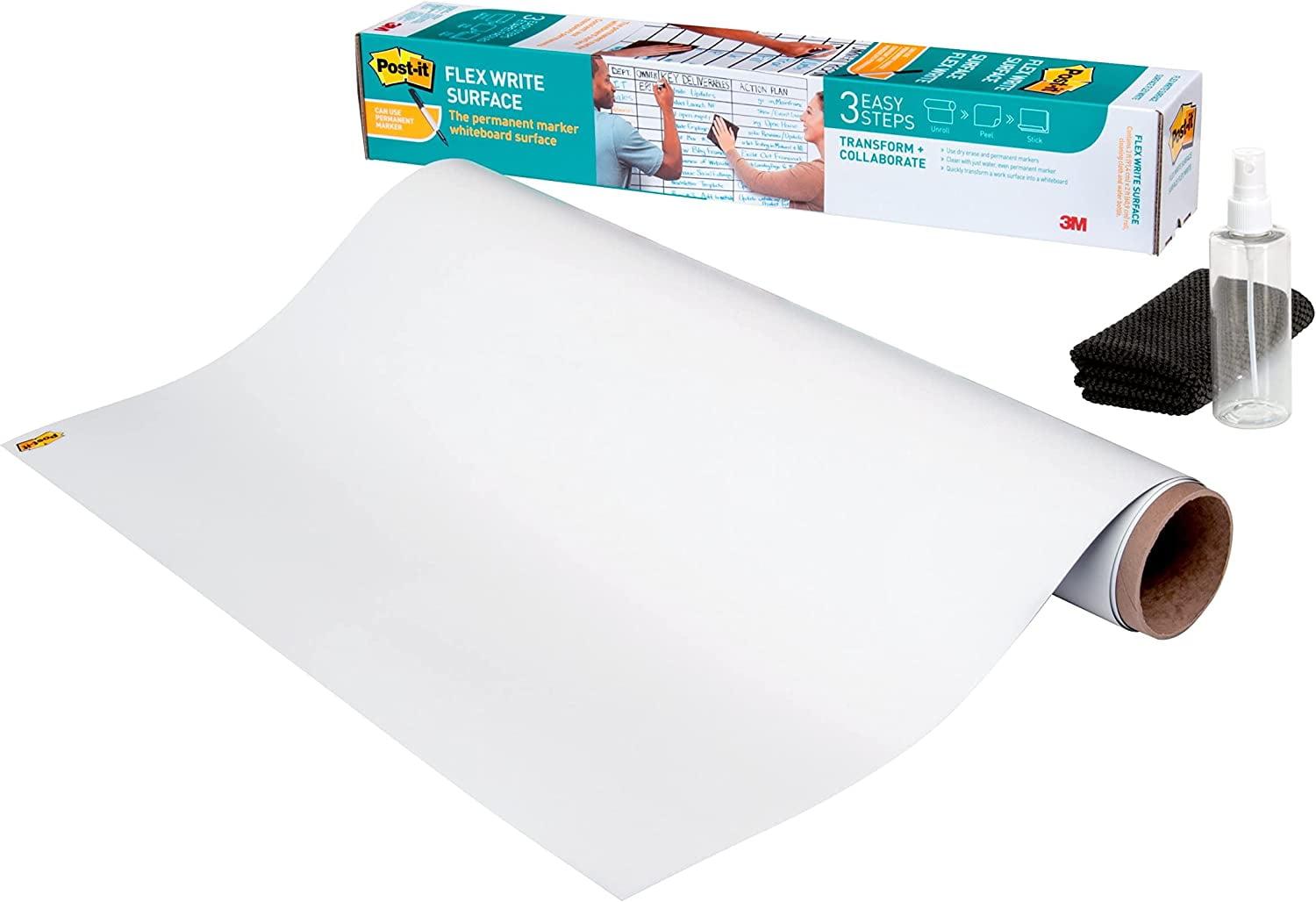 Glossy White 36" x 24" Dry Erase Self-Adhesive Surface