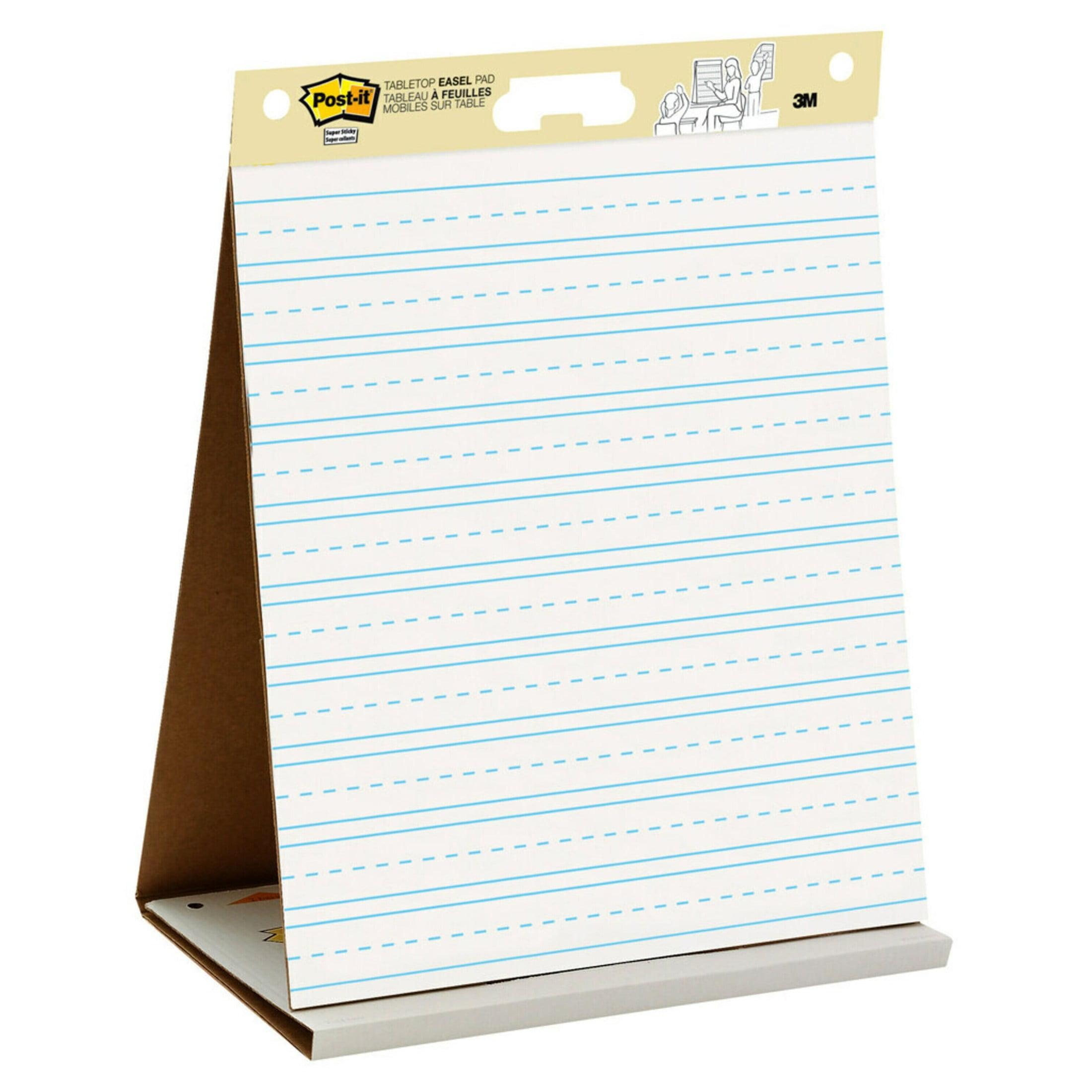 White Tabletop Easel Pad with Primary Lines