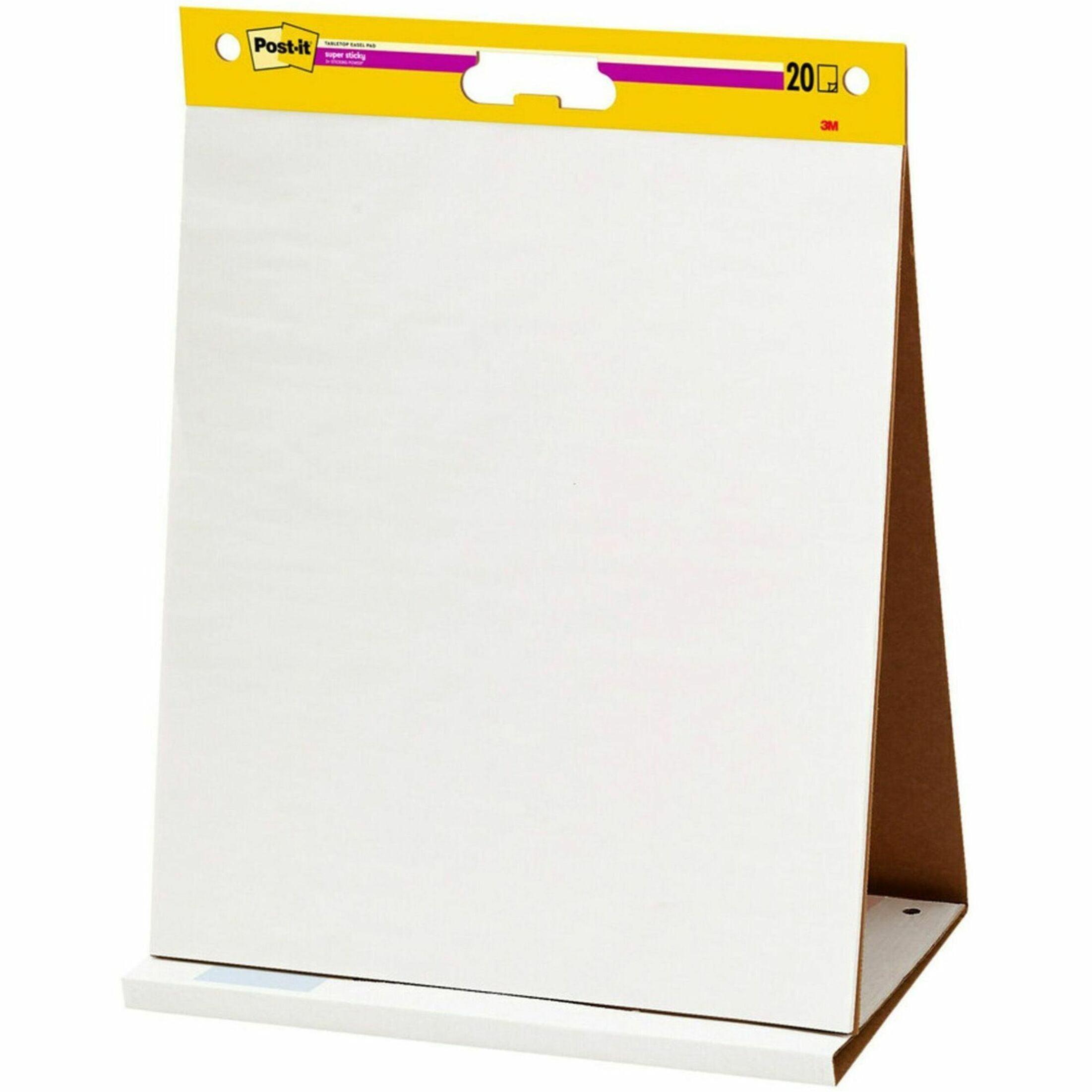 White Tabletop Easel Pads with Sturdy Backcard