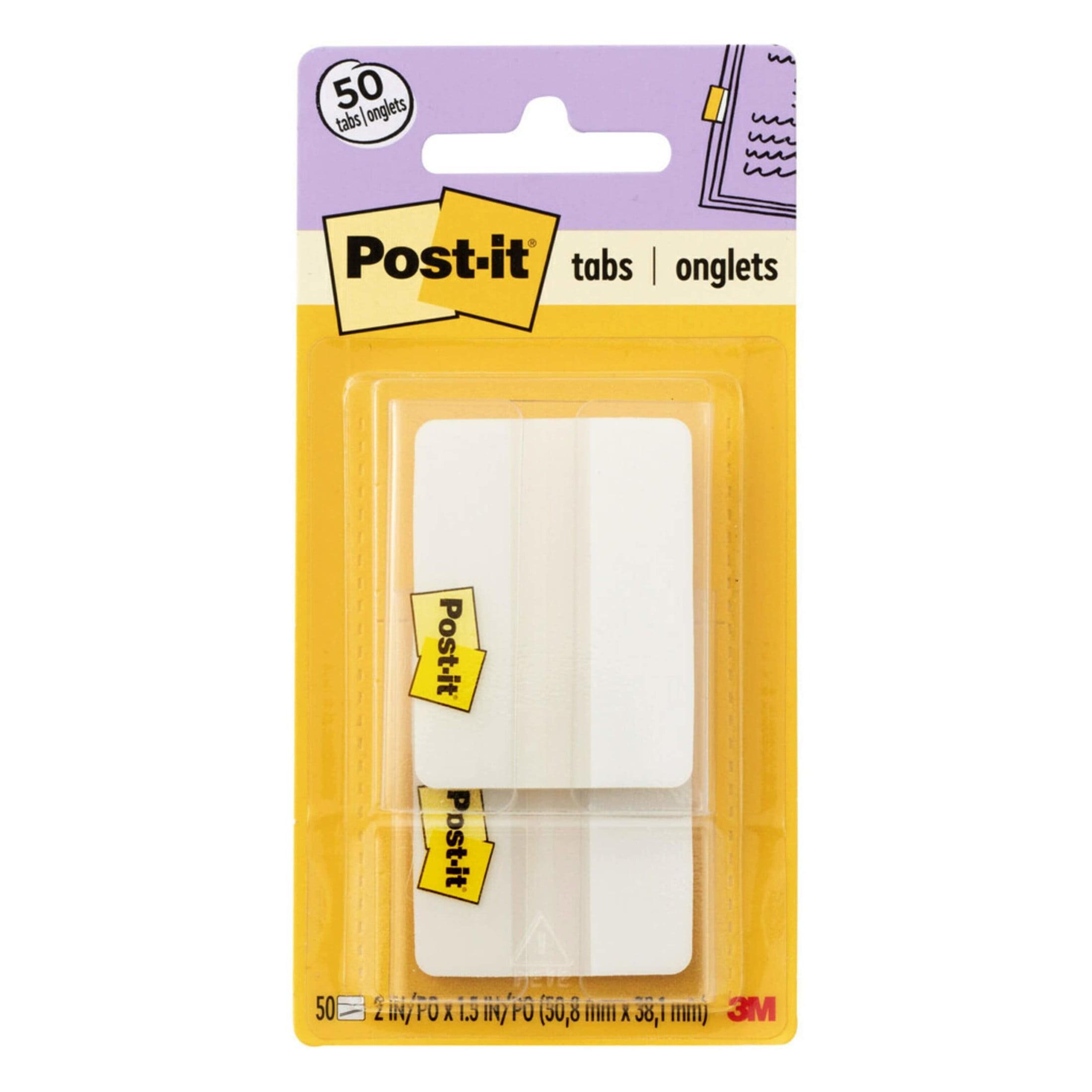 Post-it File Tabs 2 x 1 1/2 Lined White 50/Pack 686F50WH