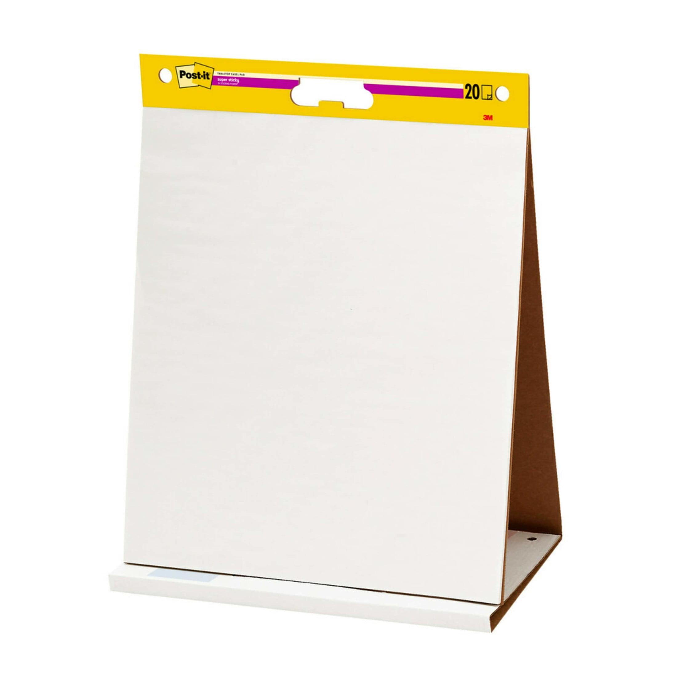 Bright White Self-Adhesive Tabletop Flip Chart Pad, 20x23 Inches