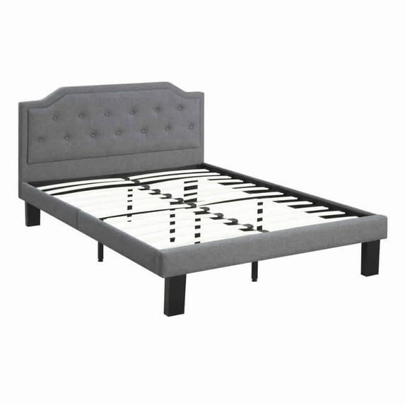 Poundex F9346T Teen Twin Size Bed In Gray Fabric