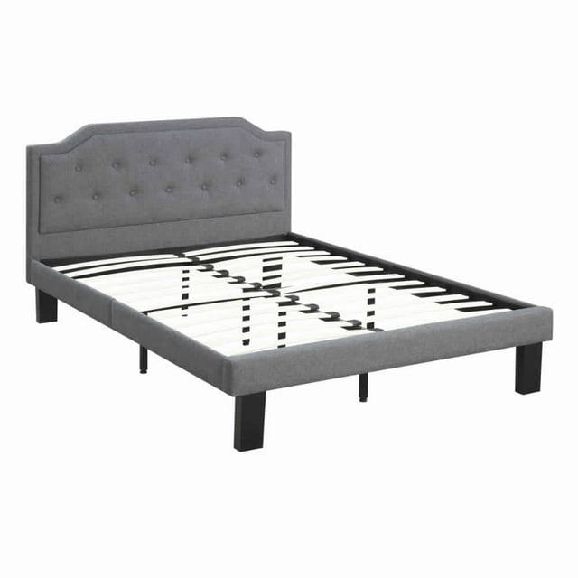 Poundex F9346T Teen Twin Size Bed In Gray Fabric