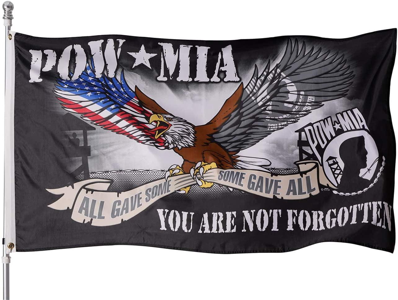 US American Pow Mia Eagle Flag 3x5 Outdoor- All Gave Some Some Gave All Flags Indoor Outdoor Banner