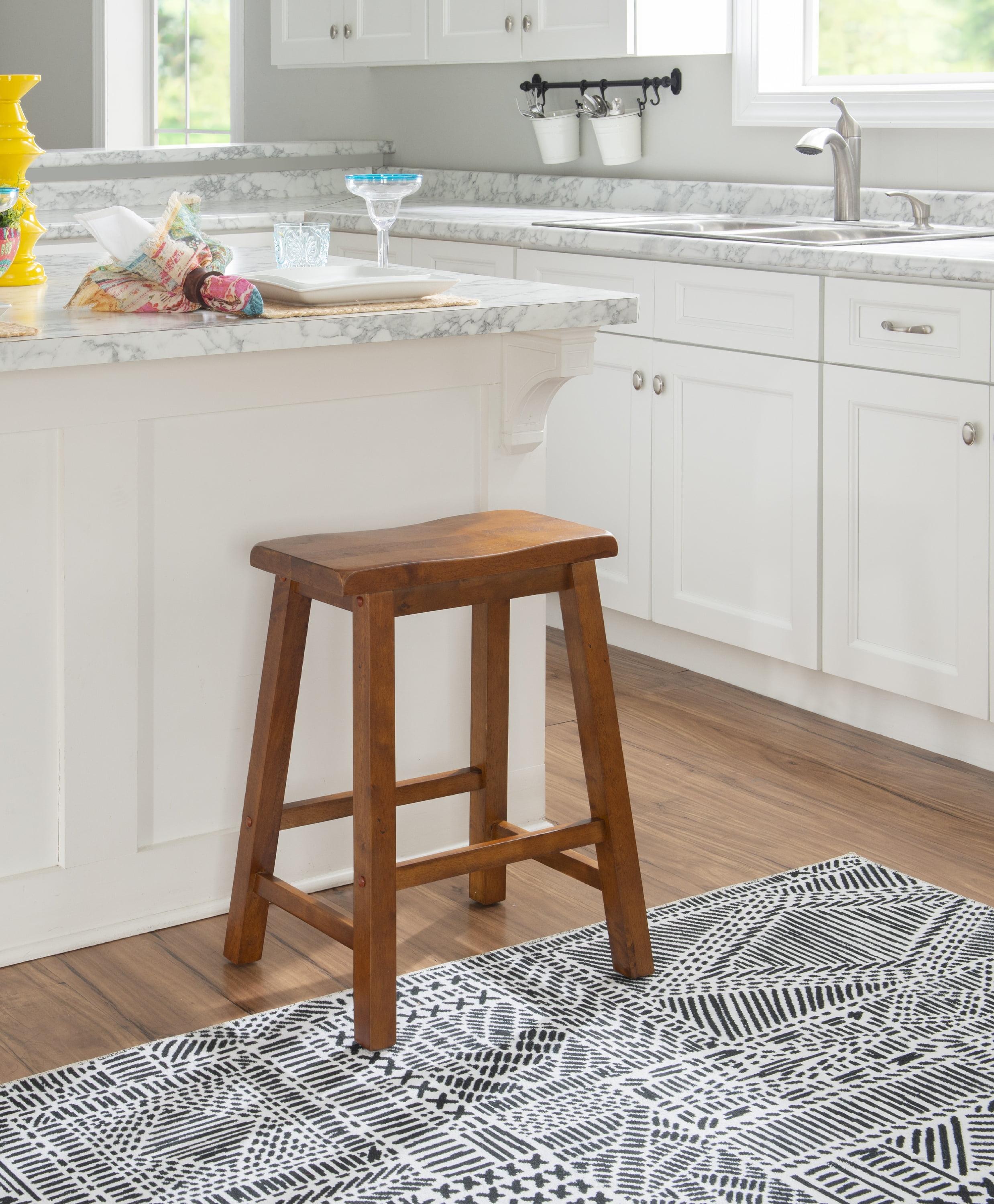 Honey Brown 24" Saddle Wood Counter Stool