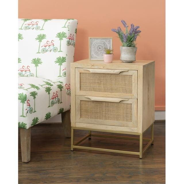 Leanne 2 - Drawer Cane Front Nightstand