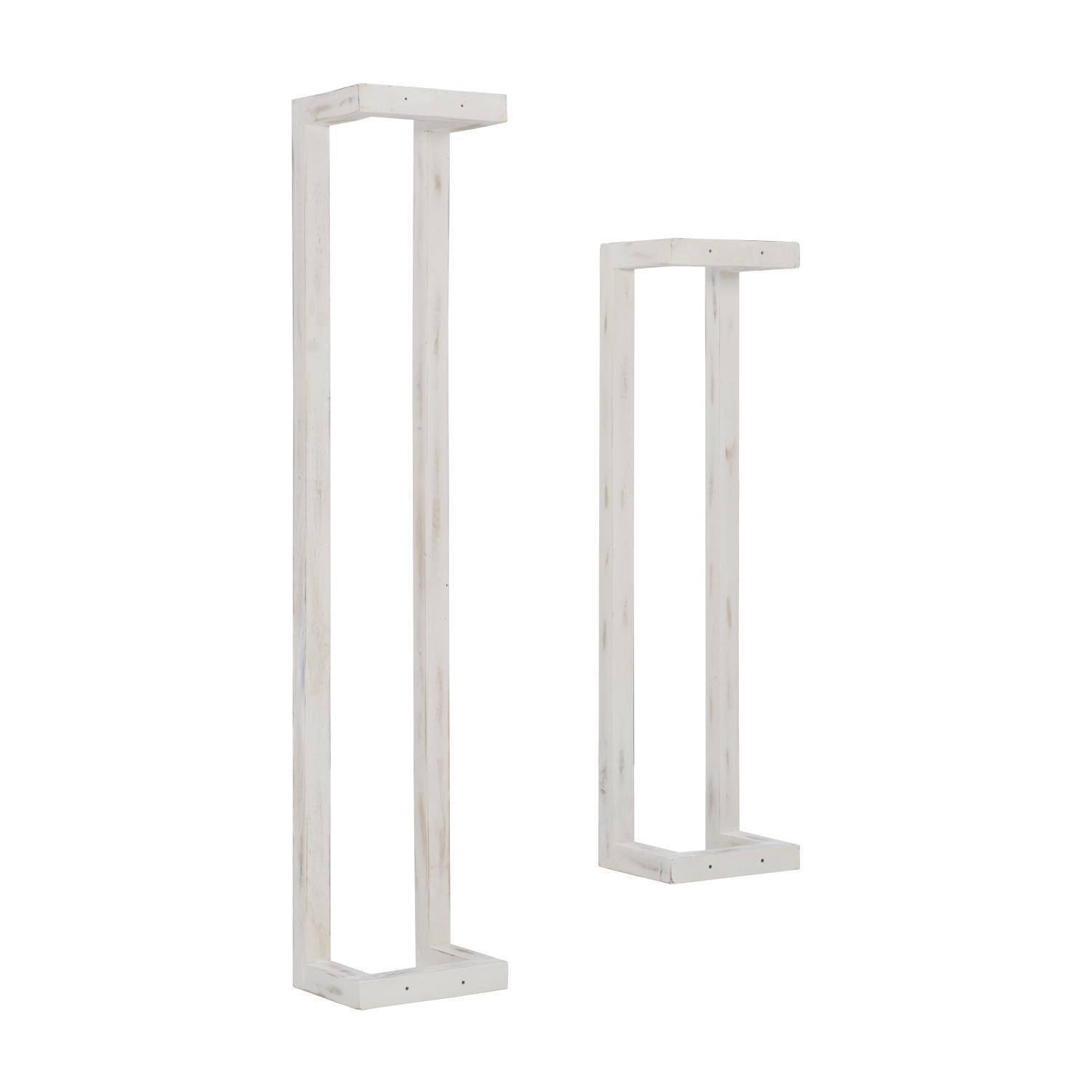 Powell Tesni Wood 2 Pack Towel Rack With White Finish D1426A21WH