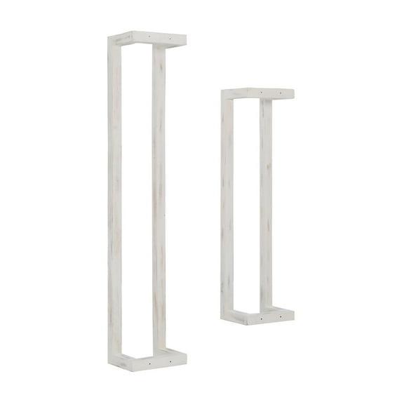 Powell Tesni Wood 2 Pack Towel Rack With White Finish D1426A21WH