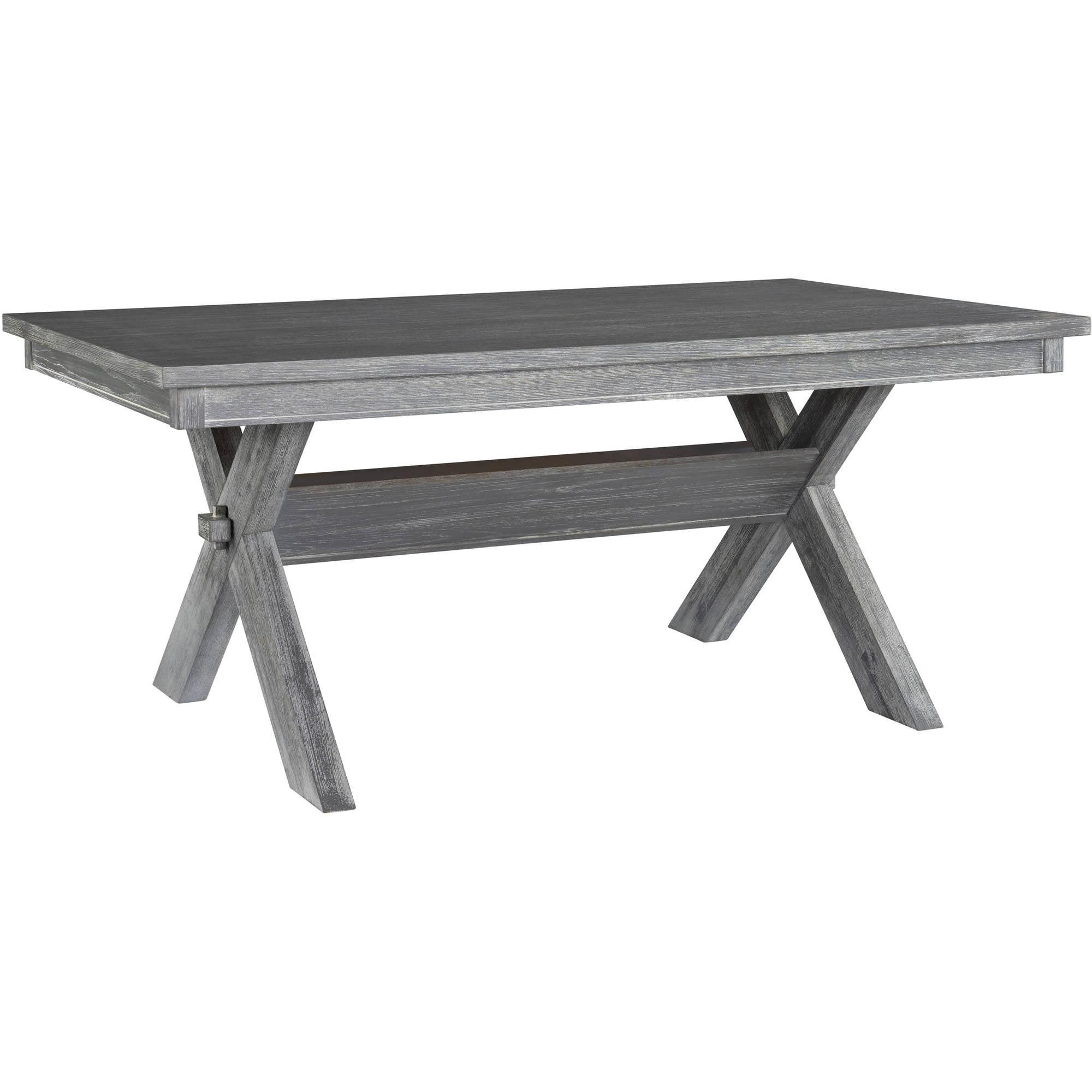 Gigi 70" Solid Wood Farmhouse Trestle Base Dining Table