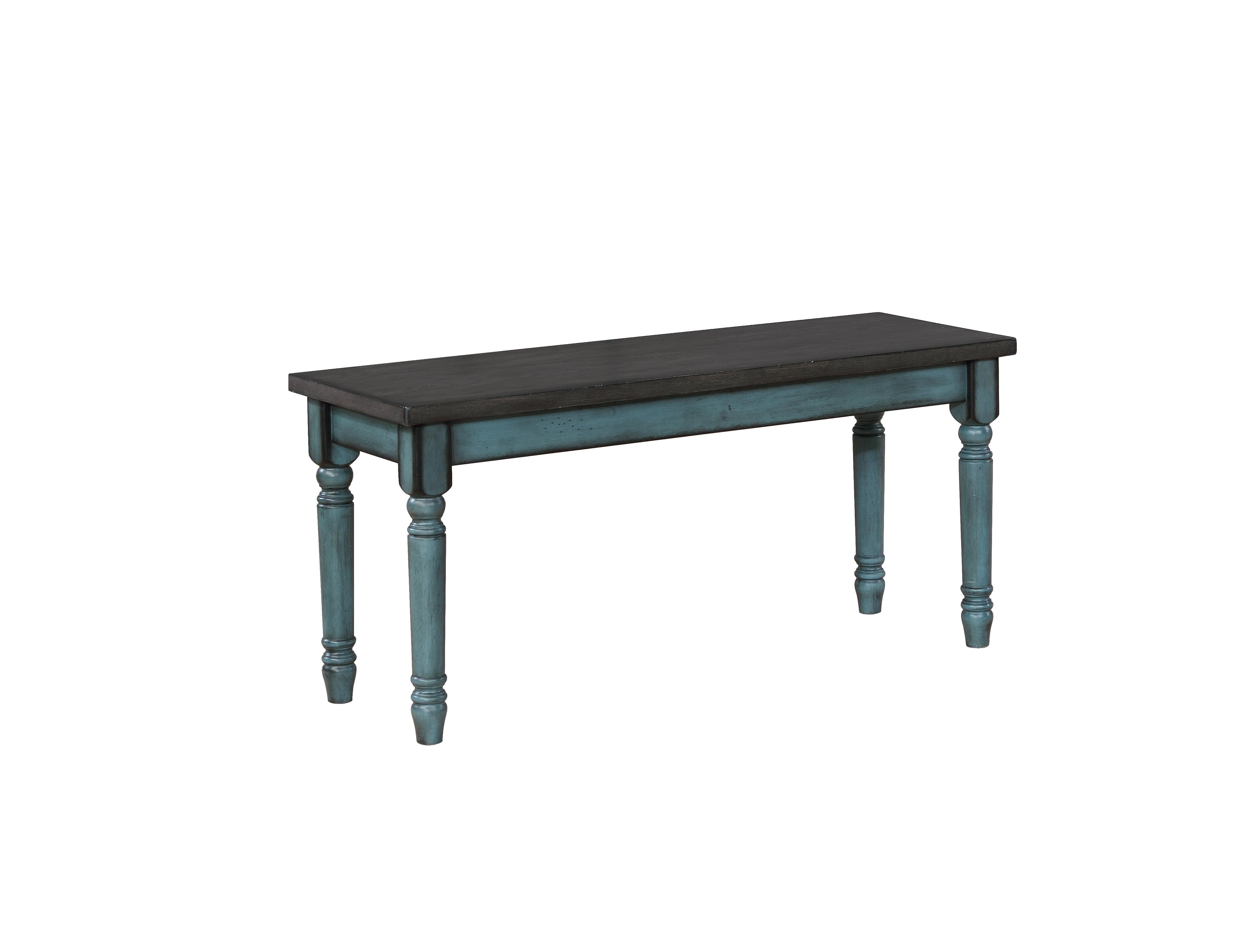 Io 40" Two Tone Solid Wood Farmhouse Dining Bench