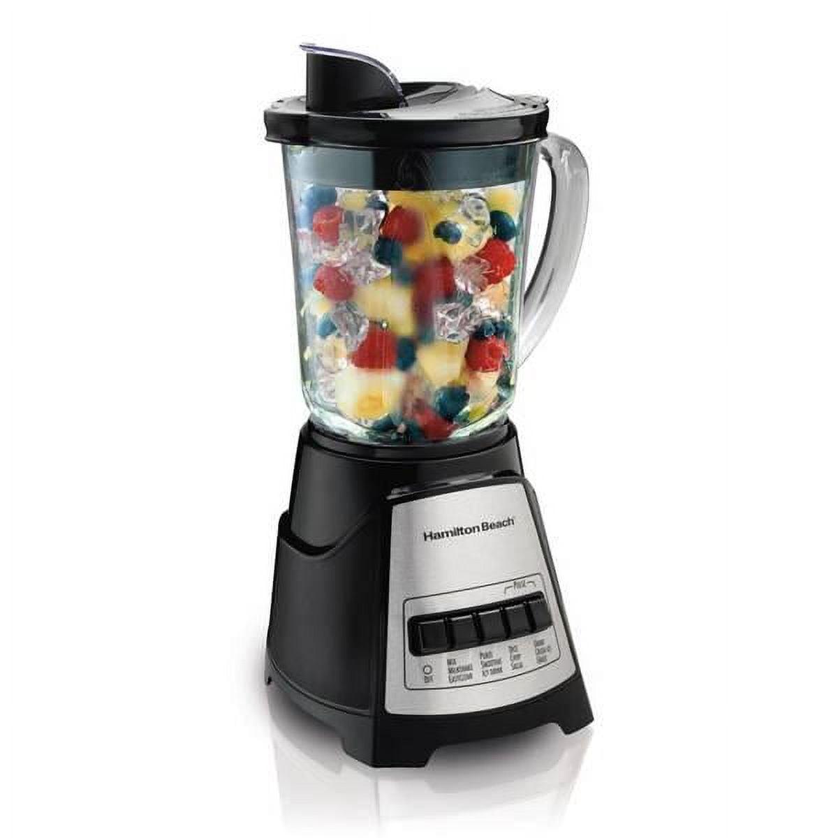 Hamilton Beach Power Elite Multi-Function Blender with Mess Free 40 oz. Glass Jar, 700 Watts, Black, 58148A
