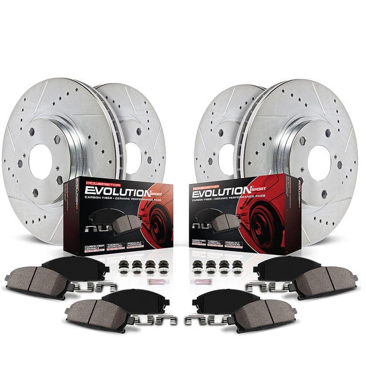 PowerStop Front and Rear Z23 Evolution Sport Carbon-Fiber Ceramic Brake Pad and Drilled & Slotted Rotor Kit Fits: MERCEDES-BENZ Select Models K7828