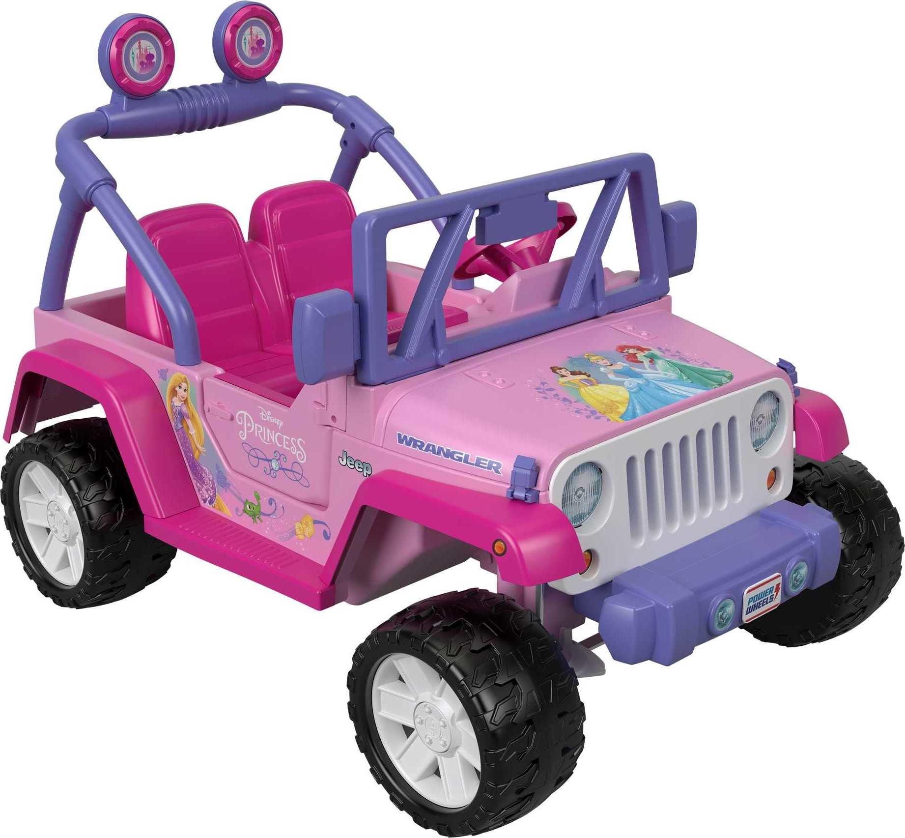 Pink Disney Princess Jeep Wrangler 12V Ride-On Vehicle