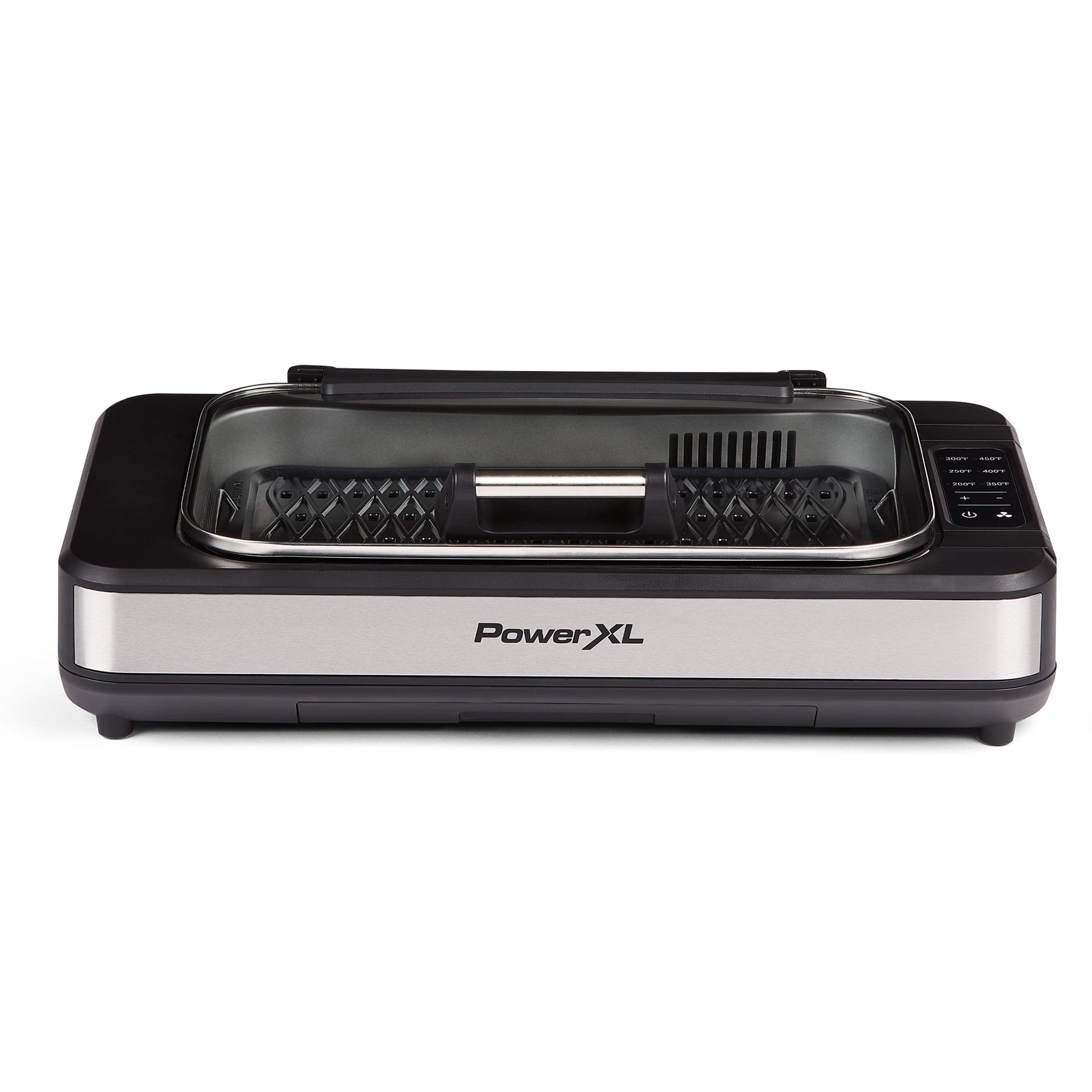 Power XL Smokeless Black Electric Indoor Grill with Glass Lid