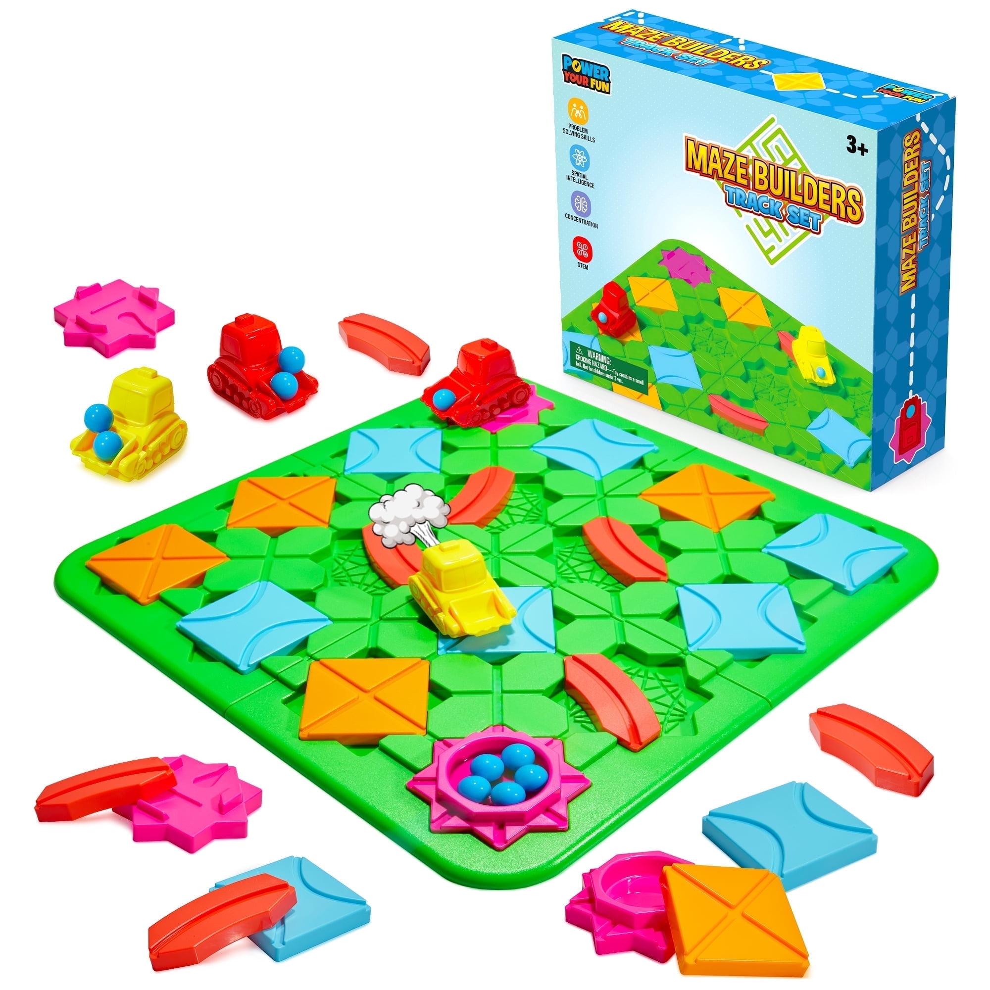 Colorful STEM Maze Builder Track Set for Kids Ages 3+