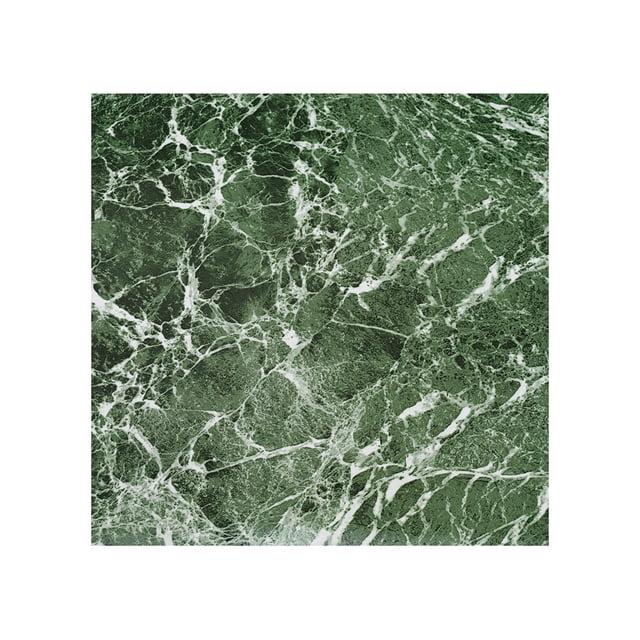 PowerSellerUSA Green Marble Green Vinyl Floor Tiles Self Stick Peel Flooring 12" x 12", 2-Pack (40 Pieces)